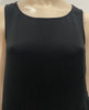 EILEEN FISHER Women's Black Silk Round Neck Sleeveless Long Length Midi Dress S