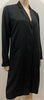 EILEEN FISHER Women's Black Collared V Neck Long Sleeve Blazer Coat Dress S