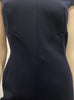 HOBBS Navy Blue Wool V Neck Short Cap Sleeve Short Length Lined Pencil Dress UK8