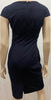 HOBBS Navy Blue Wool V Neck Short Cap Sleeve Short Length Lined Pencil Dress UK8