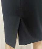 HOBBS Black Round Neck Short Cap Sleeve Short Length Lined Wiggle Pencil Dress 8