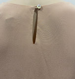 EILEEN FISHER Pale Pink Silk Round Neck Sleeveless Asymmetric Hem Midi Dress XS
