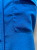 EQUIPMENT FEMME Royal Blue 100% Silk Collared Sleeveless Blouse Shirt Top S/P