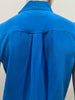 EQUIPMENT FEMME Royal Blue 100% Silk Collared Sleeveless Blouse Shirt Top S/P