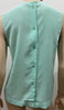EQUIPMENT FEMME Aqua Green Silk Round Neck Sleeveless Camisole Blouse Top S