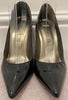 DANIEL Black Leather Patent Pointed Toe High Stiletto Pumps Court Shoes NEW! UK5