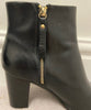 & OTHER STORIES Black Leather Round Toe Side Zip Block Heel Ankle Boots NEW! 38