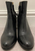 & OTHER STORIES Black Leather Round Toe Side Zip Block Heel Ankle Boots NEW! 38