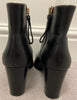 & OTHER STORIES Black Leather Round Toe Side Zip Block Heel Ankle Boots NEW! 38