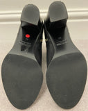& OTHER STORIES Black Leather Round Toe Side Zip Block Heel Ankle Boots NEW! 38