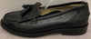 RUSSELL & BROMLEY Black Leather Tassel Front Detail Slip On Loafer Shoes EU37 UK4