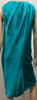 ALBERTA FERRETTI Blue Sheen Silk Round Beaded Neckline Sleeveless Dress UK12