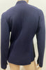 3.1 PHILLIP LIM Navy Blue Textured Virgin Wool & Black Sheen Blazer Jacket UK12