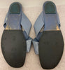 YSL YVES SAINT LAURENT Blue/Grey Leather Patent Strappy Flat Sandals Shoes UK6