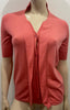 MARNI Coral Pink 100% Cashmere Fine Knitwear Short Sleeve Cardigan Top 40 UK8