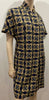 MARNI Beige Khaki & Cream Wool Geometric Print Short Sleeve Shirt Coat Dress 40