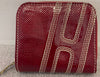 HOGAN Red Leather Patent Perforated Detail Coin Pocket & Card Slot Purse Wallet