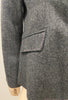 PINK THOMAS PINK Grey Brown 100% Wool Herringbone Lined Blazer Jacket UK14 US10