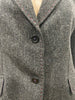 PINK THOMAS PINK Grey Brown 100% Wool Herringbone Lined Blazer Jacket UK14 US10