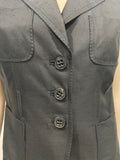 6267 Women's Silk & Cotton Blend Collared Short Sleeve Lined Blazer Jacket UK12