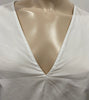 3.1 PHILLIP LIM White 100% Cotton V Neck Tie Rear Long Sleeve Blouse Shirt Top