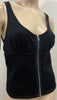 ALEXANDER WANG TRICOT Black 100% Wool Knit Round Neck Sleeveless Tank Vest M