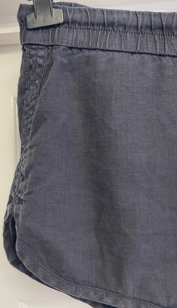 JAMES PERSE STANDARD Midnight Blue Linen Elasticated Waist Casual Shorts 2/M