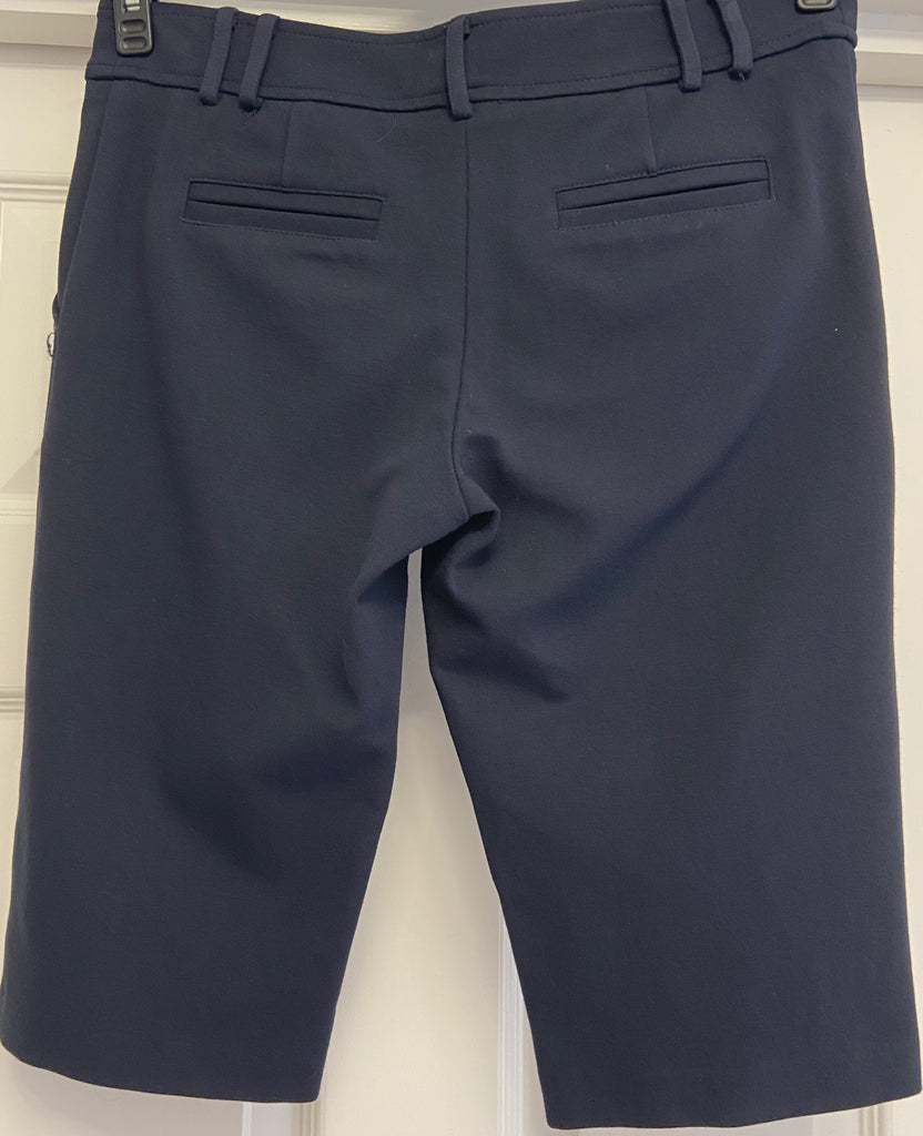 DIANE VON FURSTENBERG Navy Blue Long Length Straight Slim Casual Shorts 6 UK10