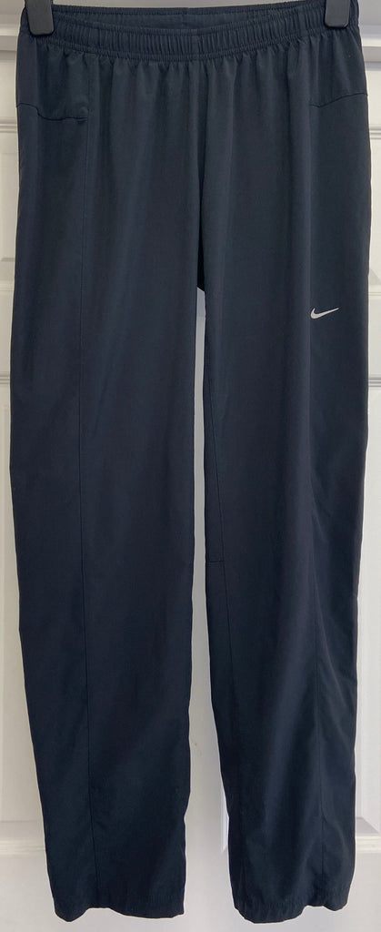 NIKE DRI-FIT Blue Black Elasticated Waist Branded Workout Running Trousers Pants S