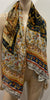 RADICAL CHIC Multi Colour Wool & Silk Abstract Medieval Print Large Scarf Shawl