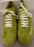 DOLCE & GABBANA Green Suede Branded Lace Up Trainers Sneakers Shoes EU39 UK6