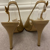 GINA Beige Real Leather Peep Toe Sling Back Ankle Strap Sandals Shoes UK6 39 NEW